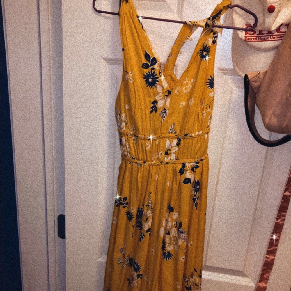 Yellow Floral Maxi Dress